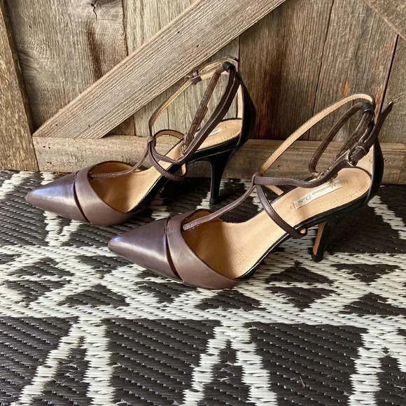Massimo Dutti |  3 Tone- Double Strap Heels - Picture 5 of 12